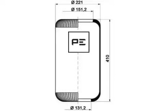 Баллон пневматической рессоры PE Automotive 084.134-70A