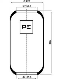 Баллон пневматической рессоры PE Automotive 084.135-70A