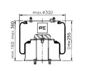 Баллон пневматической рессоры PE Automotive 084.289-71A