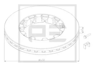 Тормозной диск PE Automotive 106.203-80A