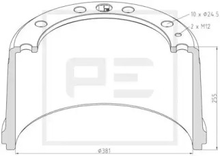 Тормозной барабан PE Automotive 146.113-00A