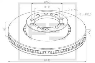 Тормозной диск PE Automotive 256.058-00A