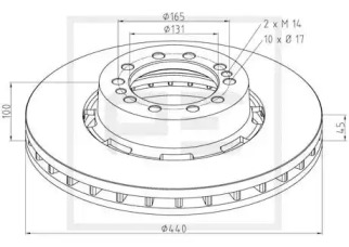 Тормозной диск PE Automotive 256.007-00A