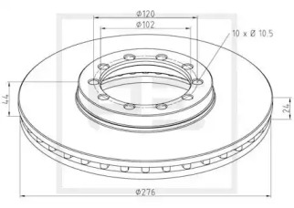 Тормозной диск PE Automotive 256.012-00A