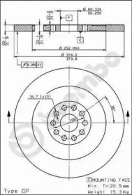 Тормозной диск BREMBO 08.6750.10