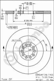 Тормозной диск BREMBO 08.6750.20