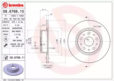  BREMBO 08.6768.10