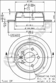 Тормозной диск BREMBO 08.6968.10