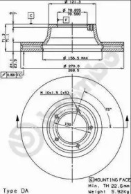 Тормозной диск BREMBO 09.2943.10