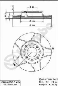 Тормозной диск BREMBO 09.5285.75