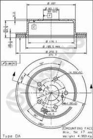 Тормозной диск BREMBO 09.5534.10