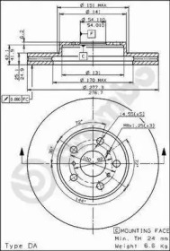 Тормозной диск BREMBO 09.5622.10