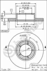 Тормозной диск BREMBO 09.5652.20