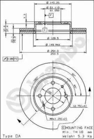 Тормозной диск BREMBO 09.6743.10