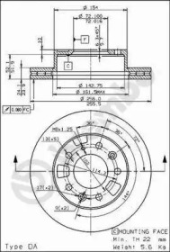 Тормозной диск BREMBO 09.6852.10