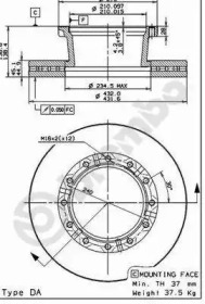 Тормозной диск BREMBO 09.7183.50