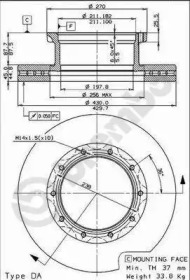 Тормозной диск BREMBO 09.7380.20