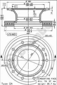 Тормозной диск BREMBO 09.7383.20