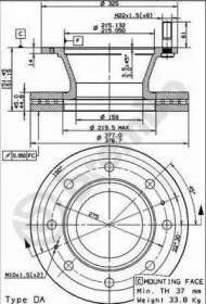 Тормозной диск BREMBO 09.7929.30