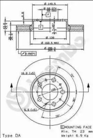 Тормозной диск BREMBO 09.8633.75