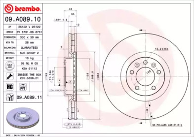  BREMBO 09.A089.10