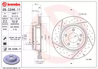 Тормозной диск BREMBO 09.C246.11