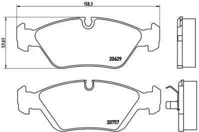 Комплект тормозных колодок BREMBO P 06 008