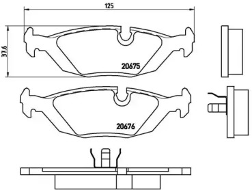 Комплект тормозных колодок BREMBO P 06 009