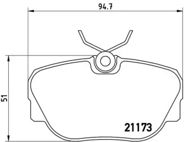 Комплект тормозных колодок BREMBO P 06 010