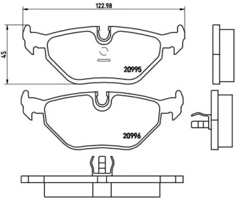 Комплект тормозных колодок BREMBO P 06 011