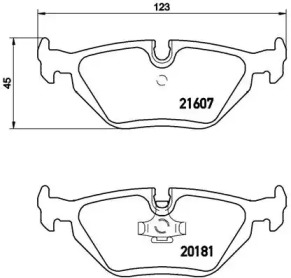 Комплект тормозных колодок BREMBO P 06 013