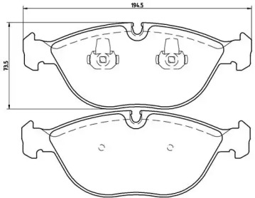 Комплект тормозных колодок BREMBO P 06 019