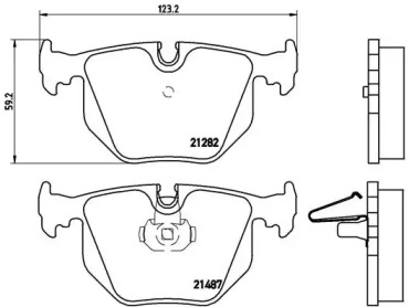 Комплект тормозных колодок BREMBO P 06 020