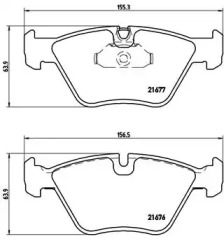 Комплект тормозных колодок BREMBO P 06 022