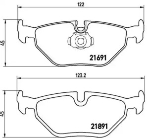 Комплект тормозных колодок BREMBO P 06 023