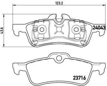 Комплект тормозных колодок BREMBO P 06 032