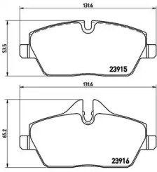 Комплект тормозных колодок BREMBO P 06 034