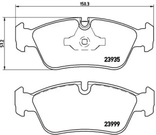 Комплект тормозных колодок BREMBO P 06 035