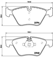 Комплект тормозных колодок BREMBO P 06 036