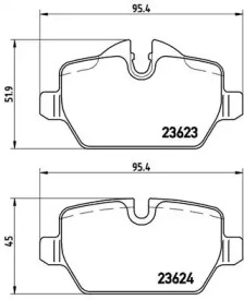 Комплект тормозных колодок BREMBO P 06 037