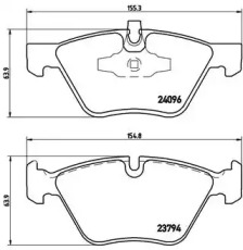 Комплект тормозных колодок BREMBO P 06 040