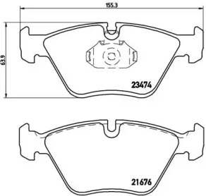 Комплект тормозных колодок BREMBO P 06 042