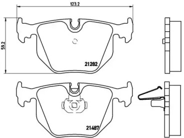 Комплект тормозных колодок BREMBO P 06 044