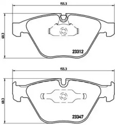 Комплект тормозных колодок BREMBO P 06 046