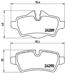 Комплект тормозных колодок BREMBO P 06 052