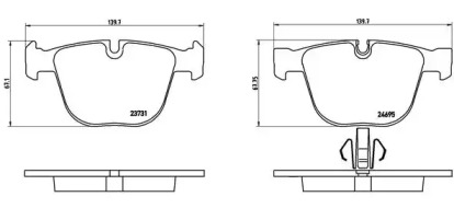 Комплект тормозных колодок BREMBO P 06 053