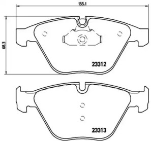 Комплект тормозных колодок BREMBO P 06 054