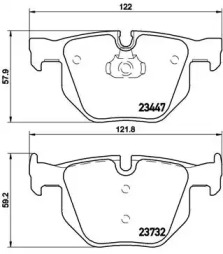 Комплект тормозных колодок BREMBO P 06 056