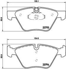 Комплект тормозных колодок BREMBO P 06 057