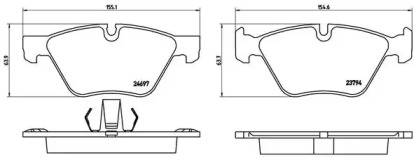 Комплект тормозных колодок BREMBO P 06 060